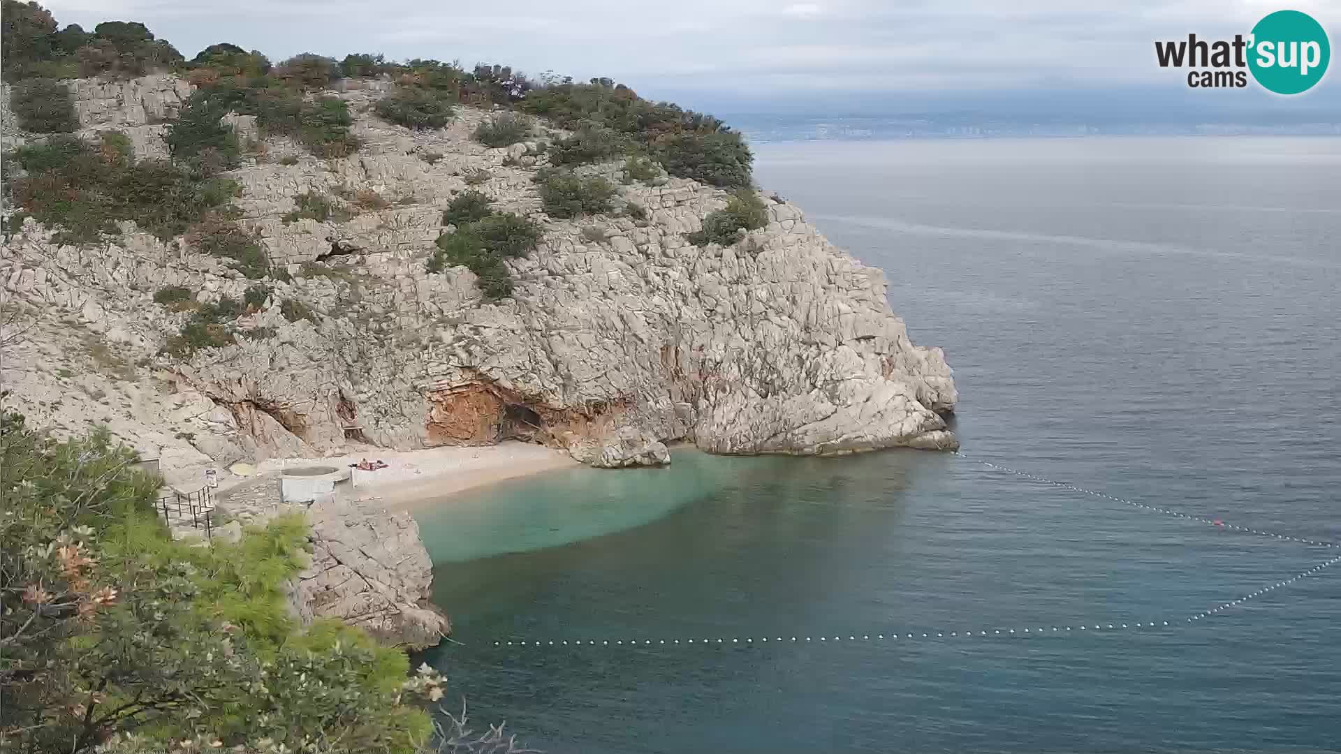 Webcam plage Brseč à Mošćenička Draga, Croatie