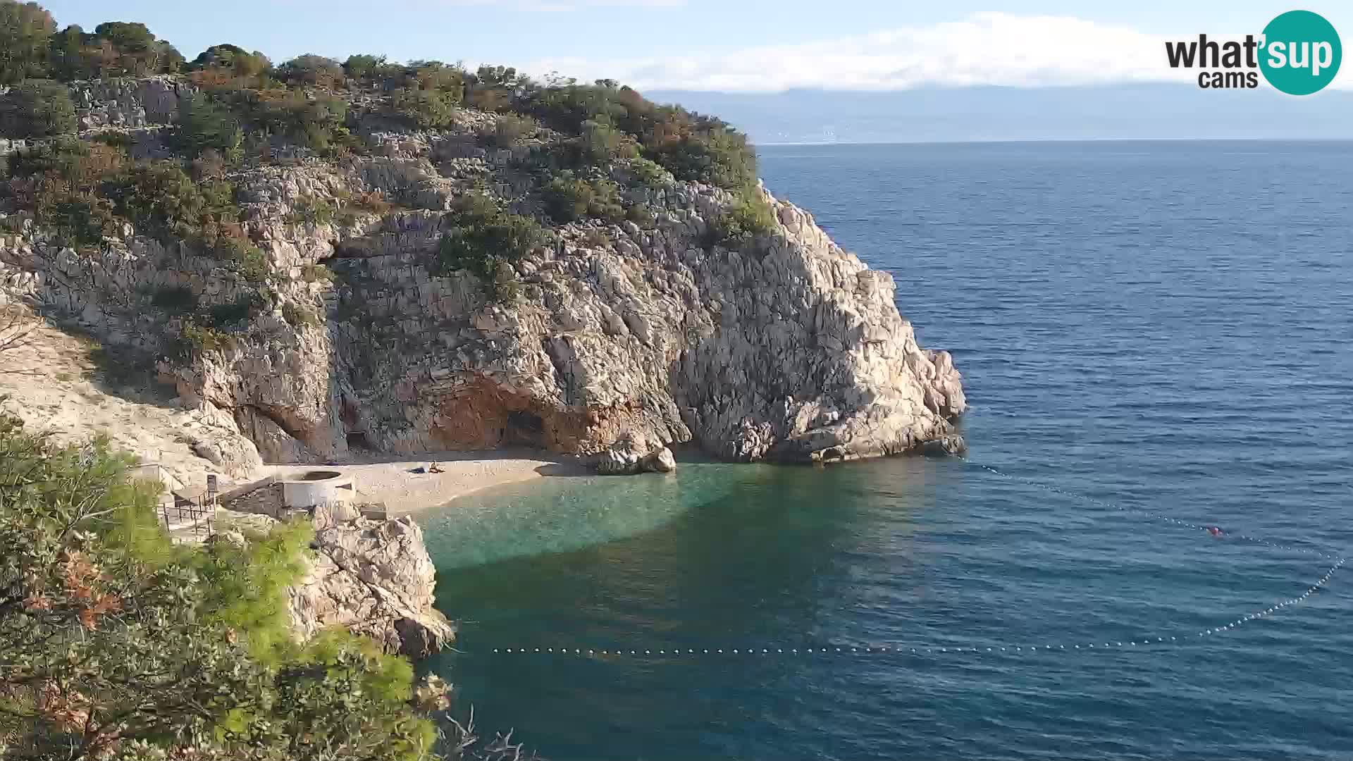 Cámara web de la playa de Brseč en Mošćenička Draga, Croacia