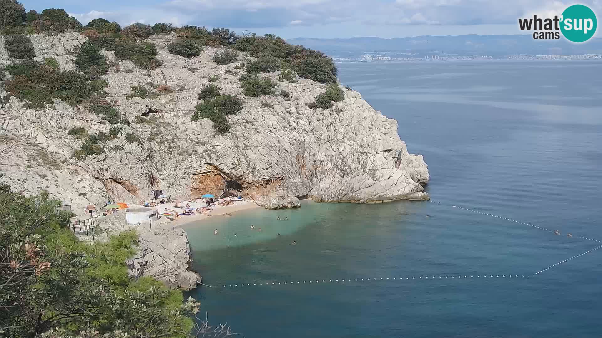 Cámara web de la playa de Brseč en Mošćenička Draga, Croacia