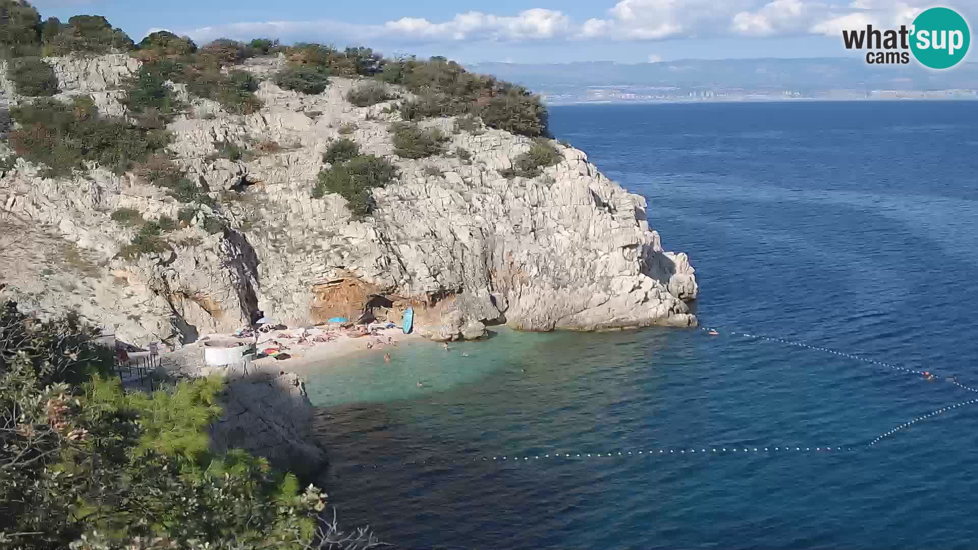 Webcam plage Brseč à Mošćenička Draga, Croatie