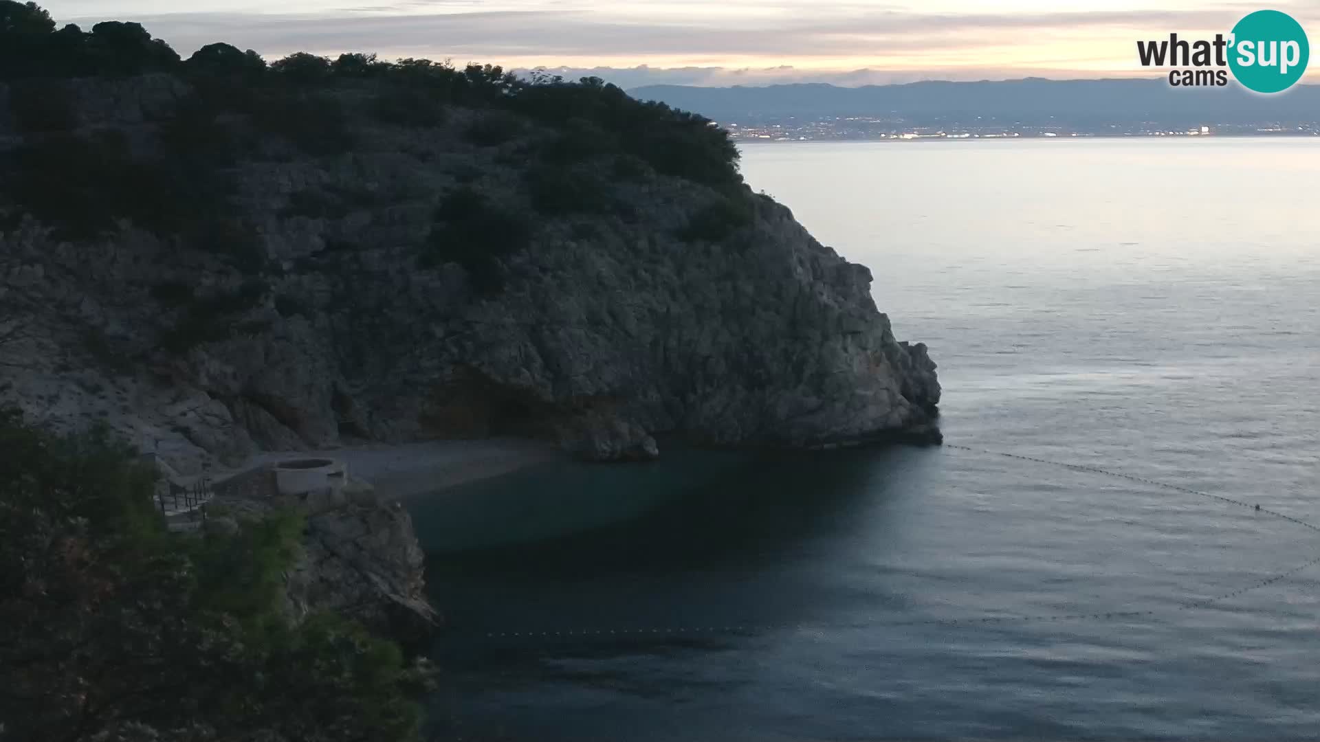 Webcam plage Brseč à Mošćenička Draga, Croatie