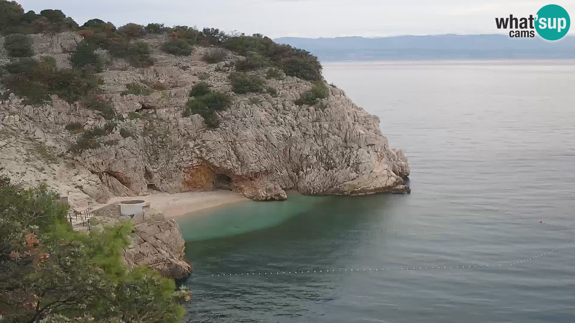 Cámara web de la playa de Brseč en Mošćenička Draga, Croacia