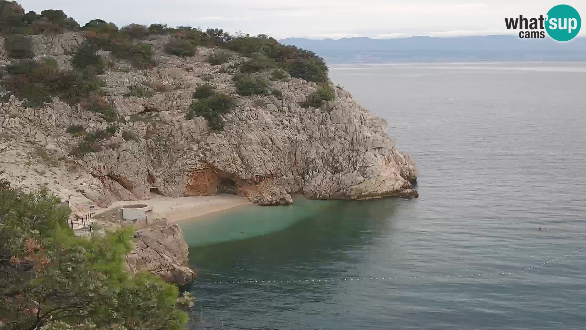 Cámara web de la playa de Brseč en Mošćenička Draga, Croacia