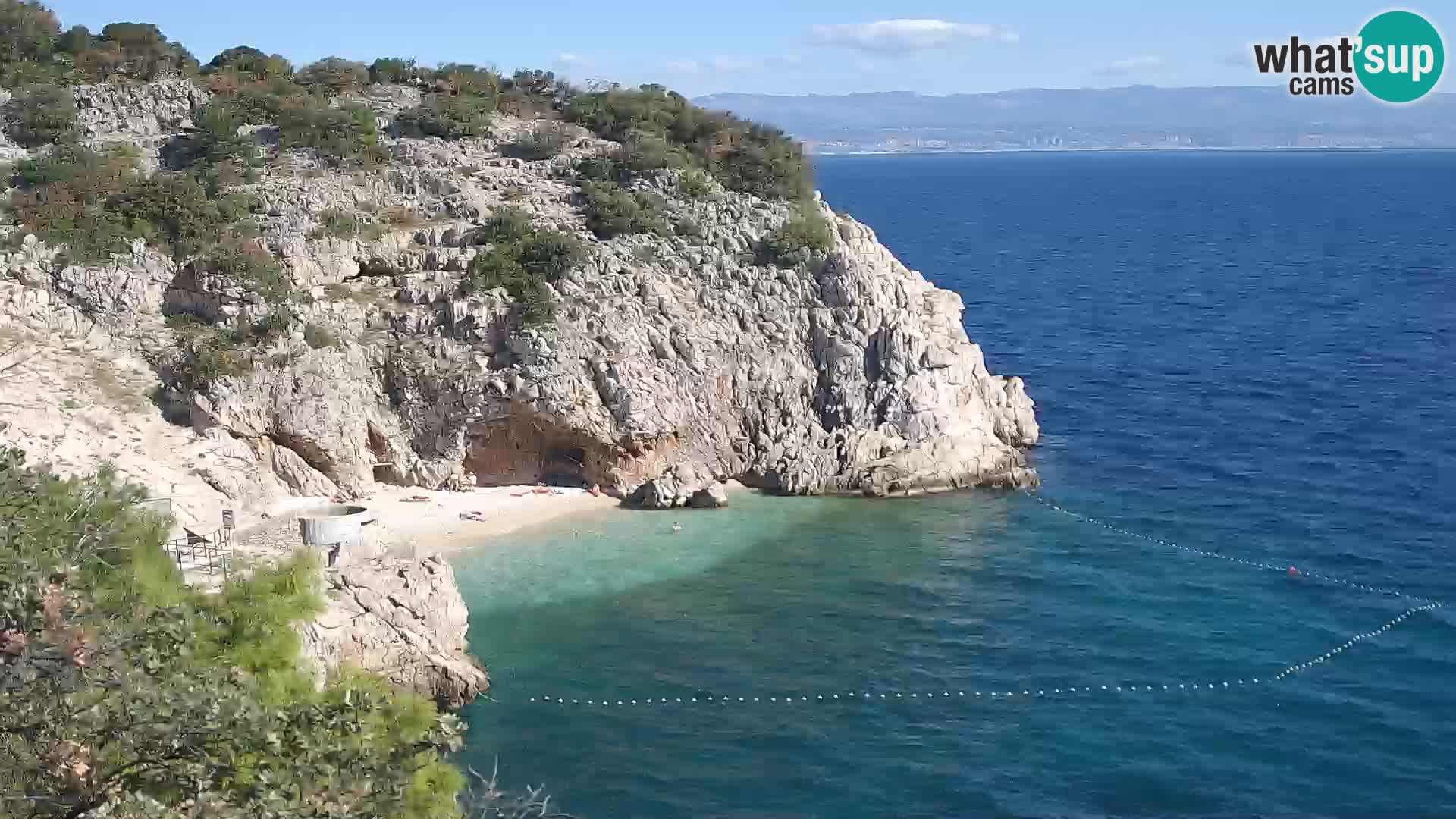 Cámara web de la playa de Brseč en Mošćenička Draga, Croacia