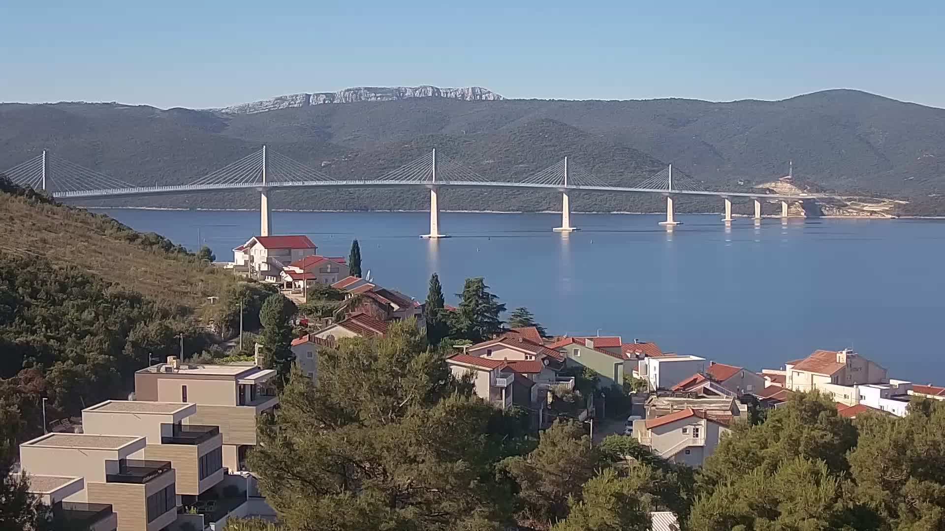 Live webcam Pont de Pelješac