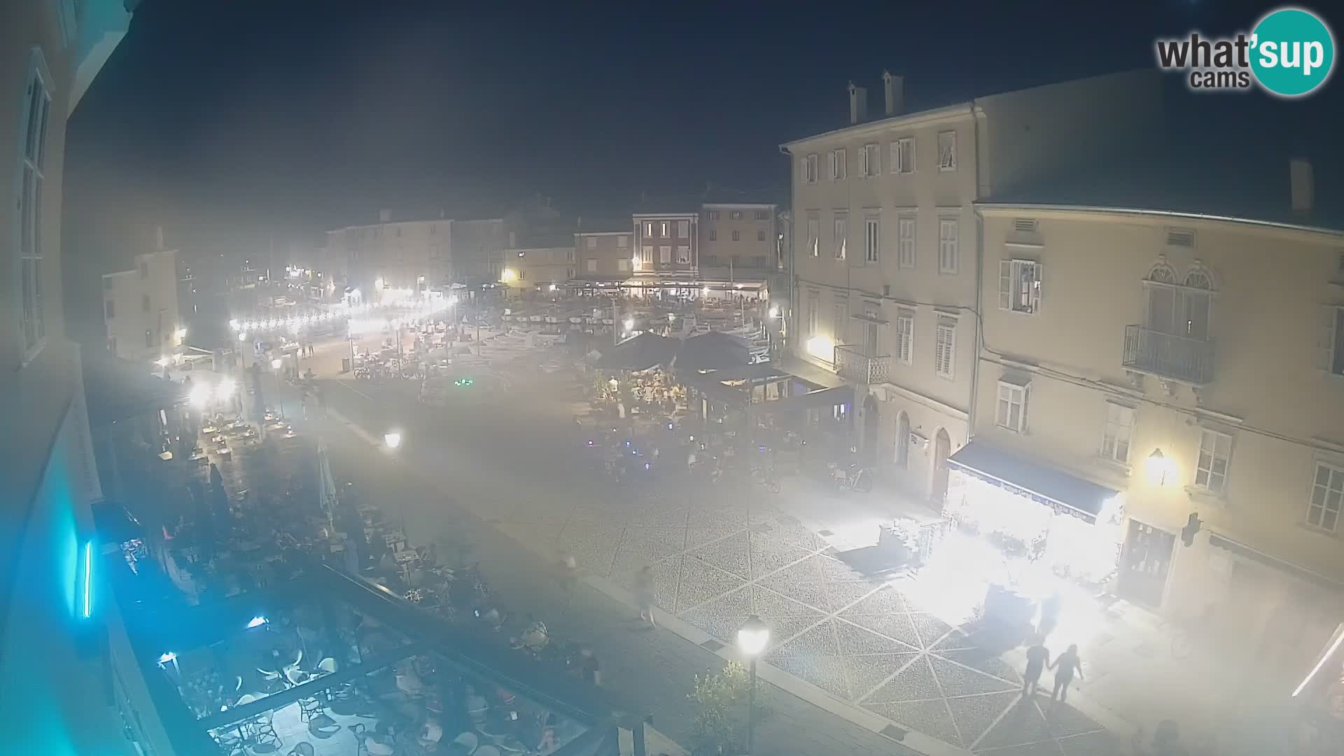 V ŽIVO spletna kamera Cres mesto – glavni trg in “mandrač” – otok Cres – Hrvaška