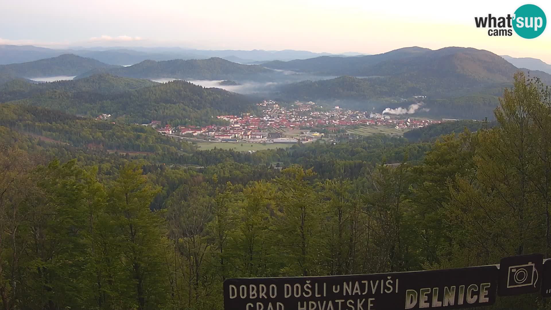 Panorama Delnice – vom Skigebiet Petehovac