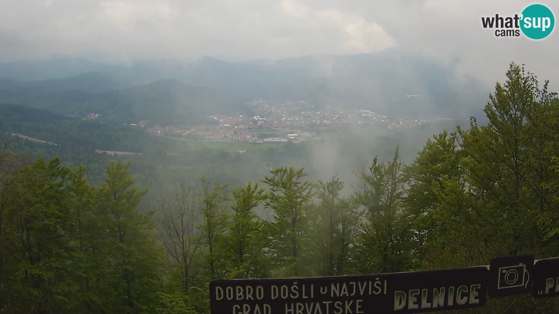Panorama Delnice – vom Skigebiet Petehovac