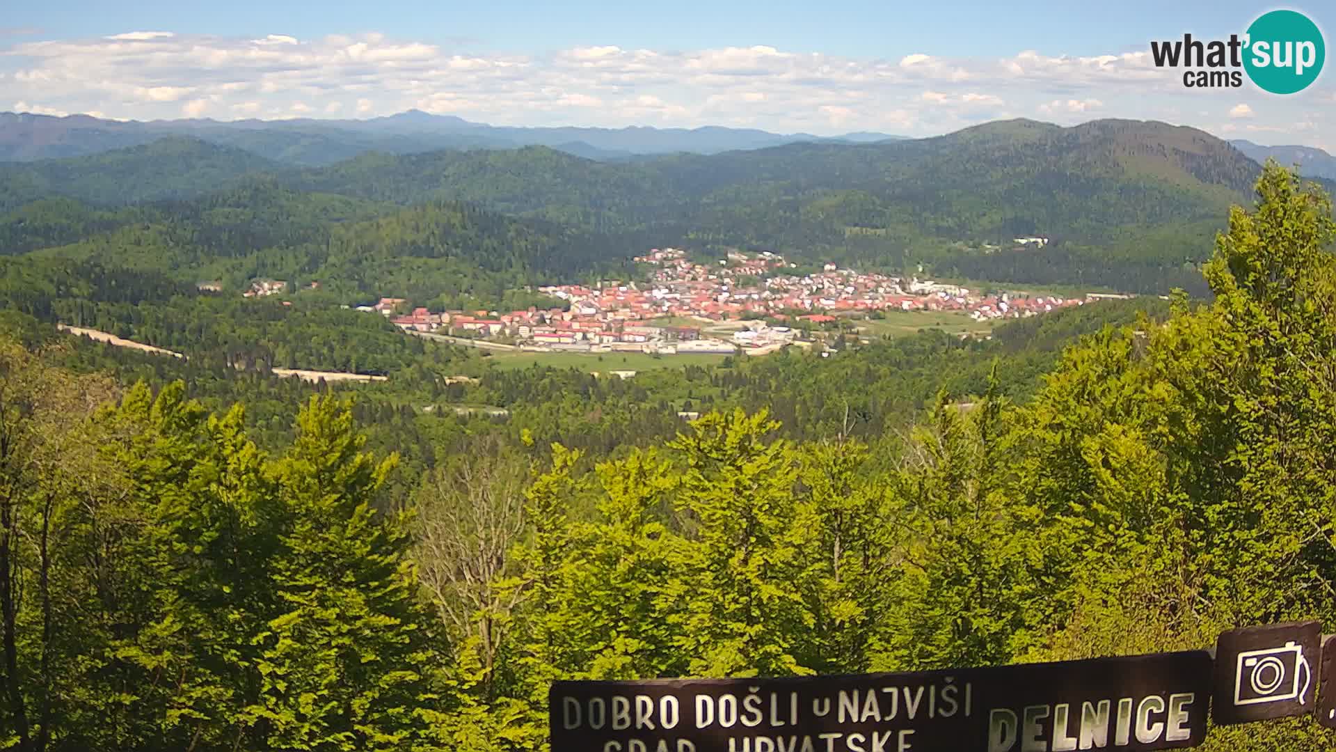 Panorama Delnice – vom Skigebiet Petehovac