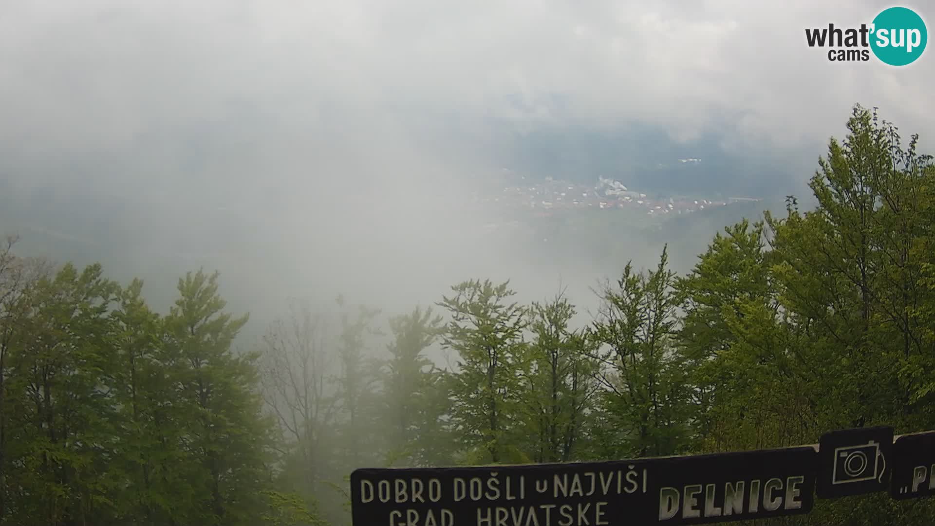 Panorama Delnice – vom Skigebiet Petehovac