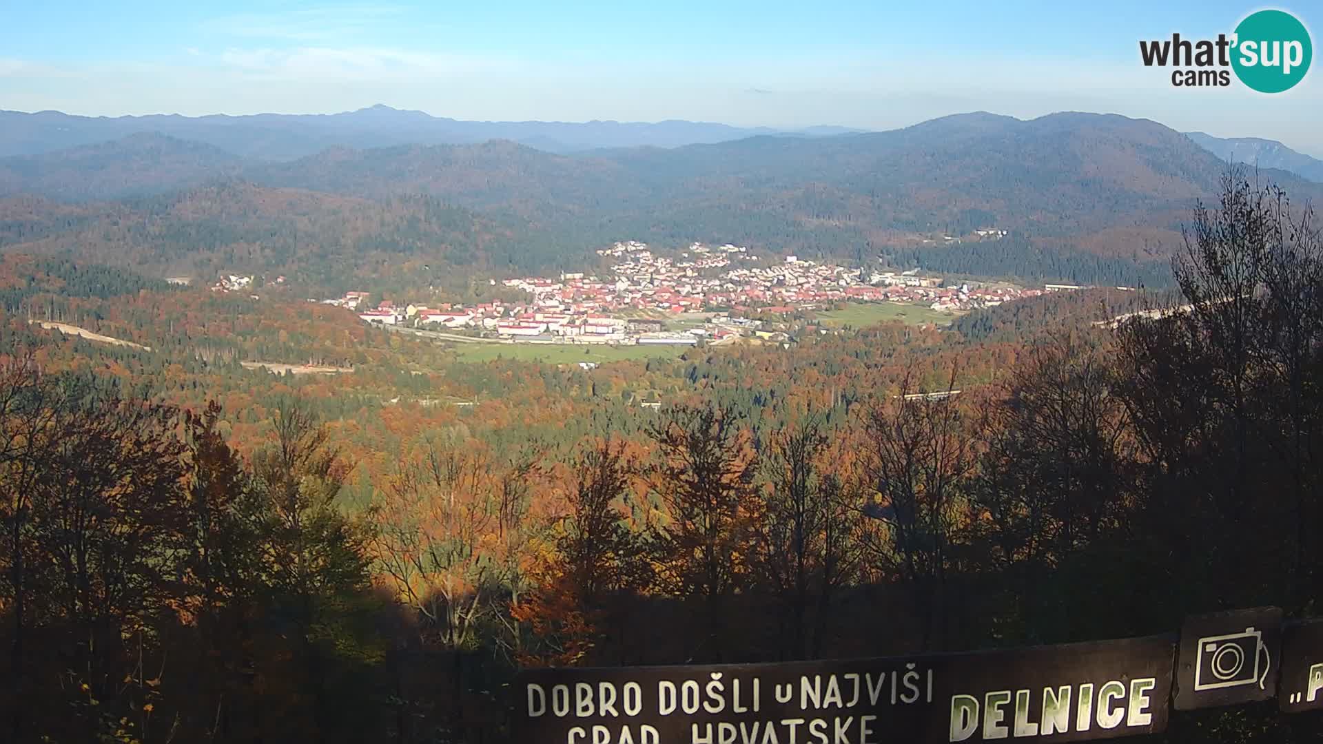 Panorama Delnice – vom Skigebiet Petehovac