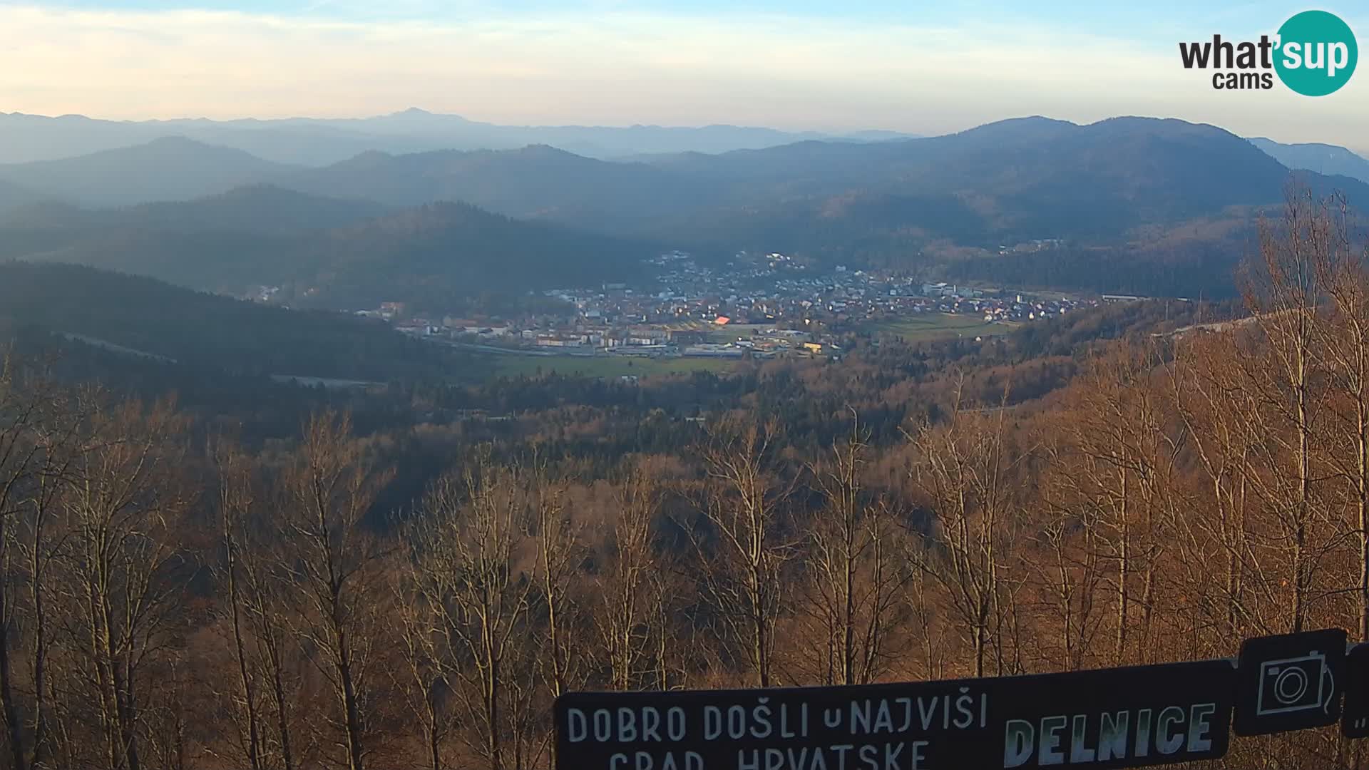 Panorama Delnice – vom Skigebiet Petehovac