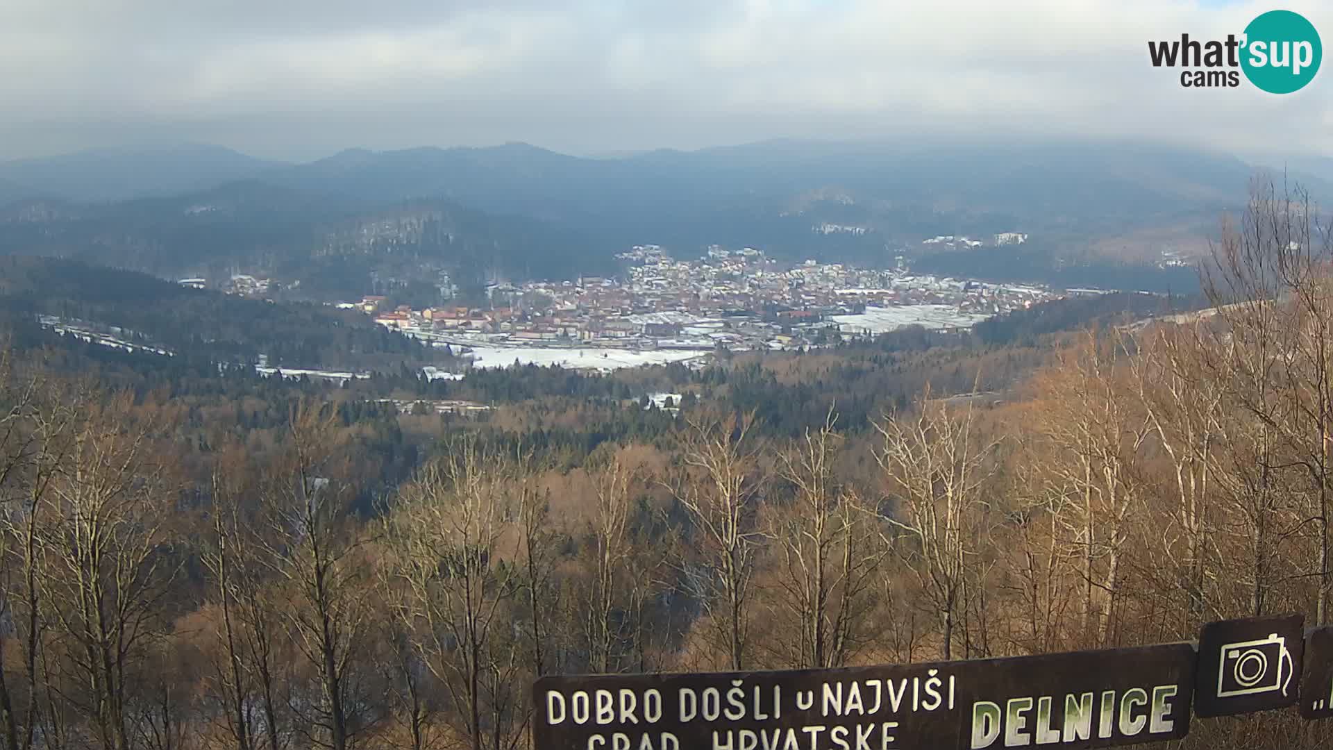 Panorama na Delnice – sa skijališta Petehovac