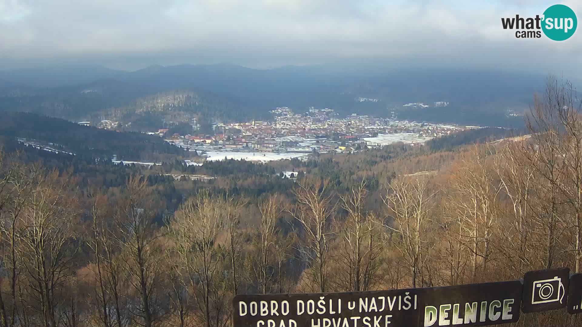 Panorama na Delnice – sa skijališta Petehovac