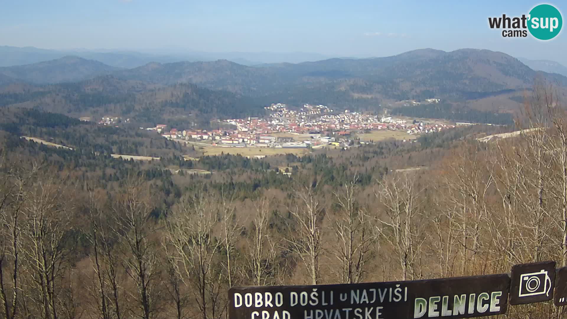 Panorama Delnice – vom Skigebiet Petehovac