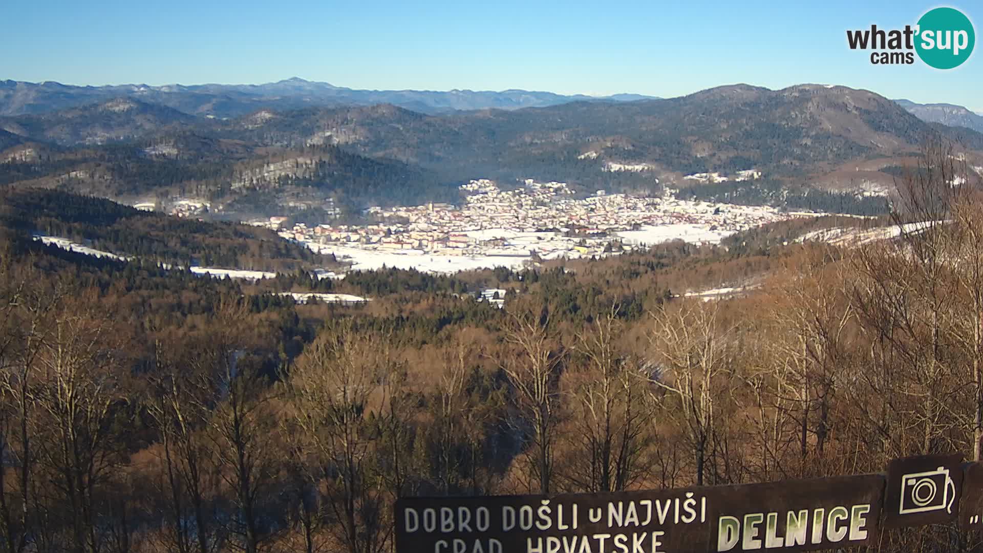 Panorama Delnice – vom Skigebiet Petehovac