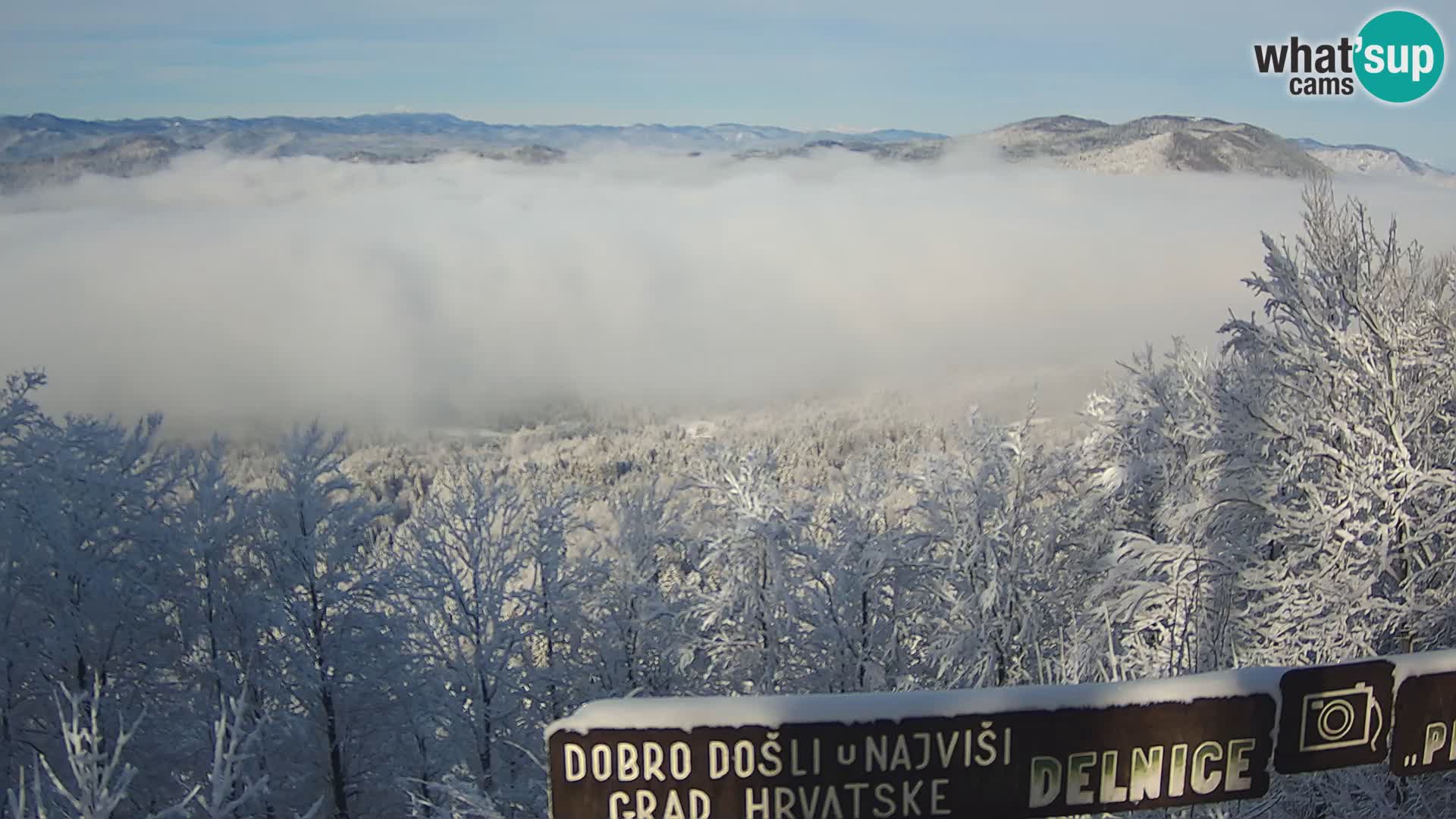 Panorama Delnice – vom Skigebiet Petehovac