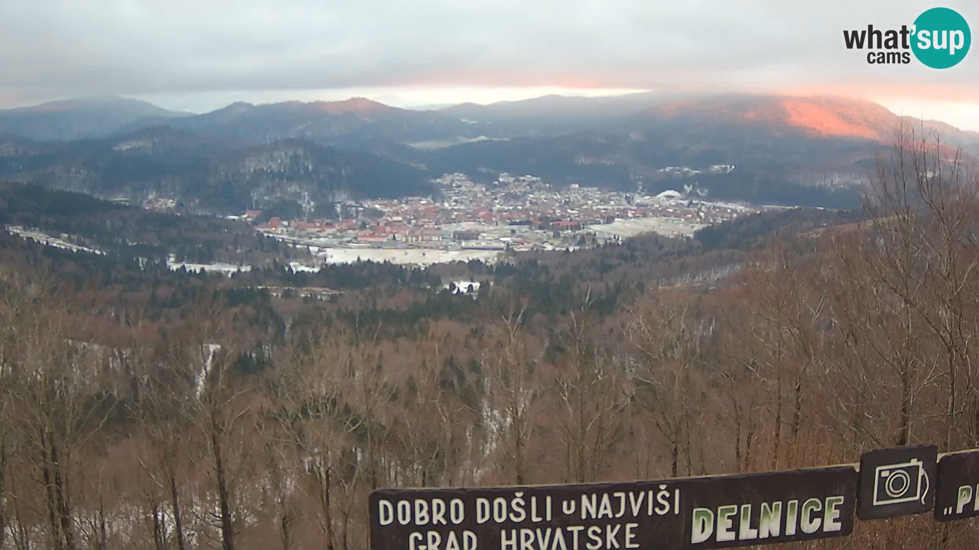 Panorama na Delnice – sa skijališta Petehovac