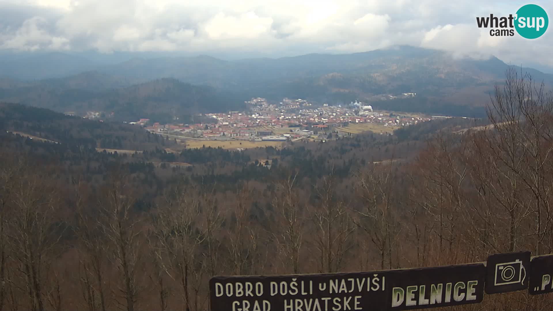 Panorama Delnice – vom Skigebiet Petehovac