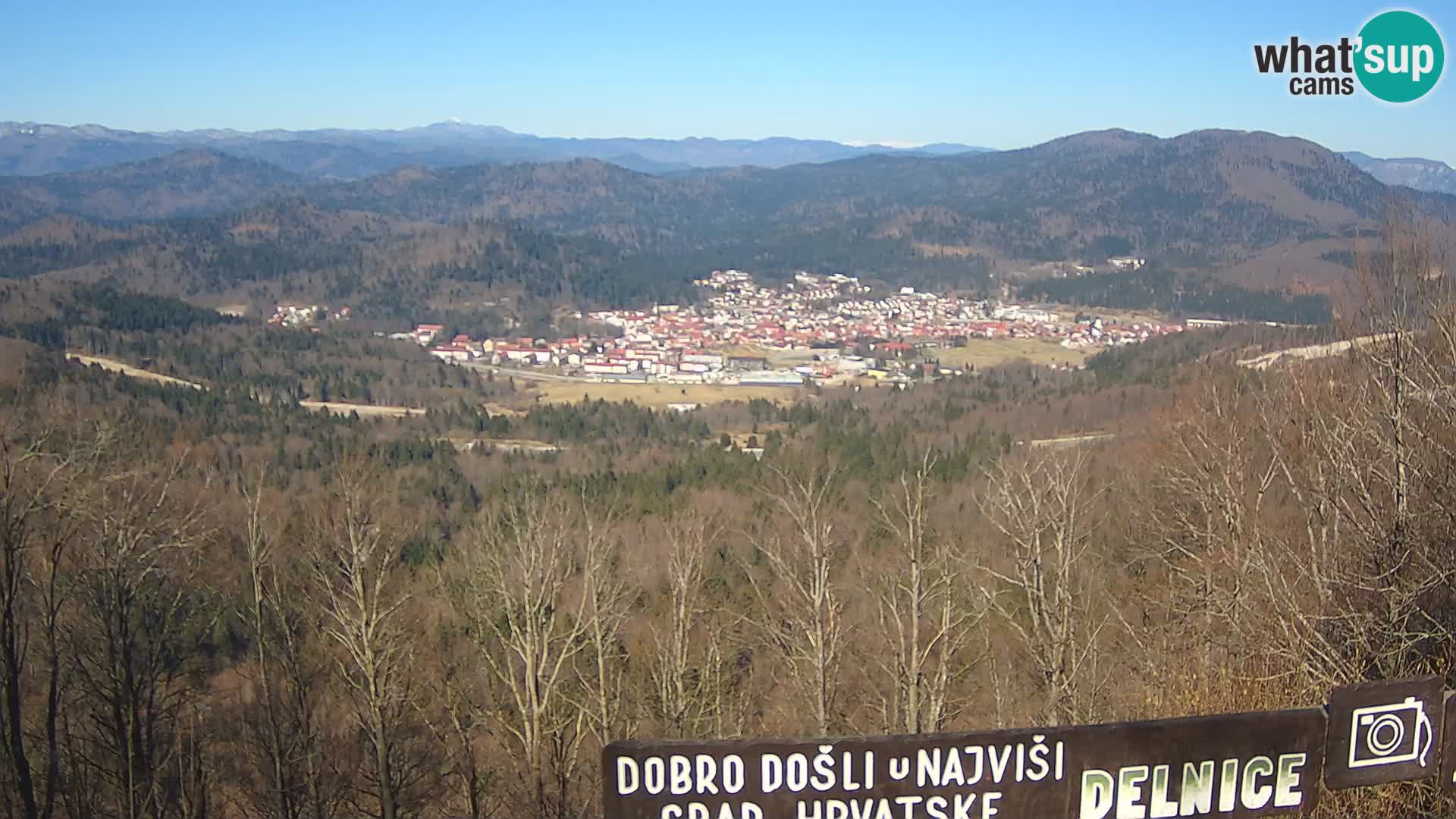 Panorama Delnice – vom Skigebiet Petehovac