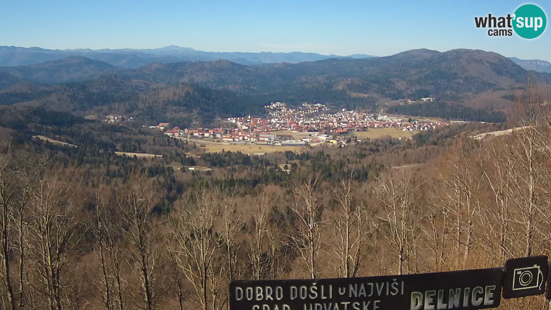 Panorama Delnice – vom Skigebiet Petehovac