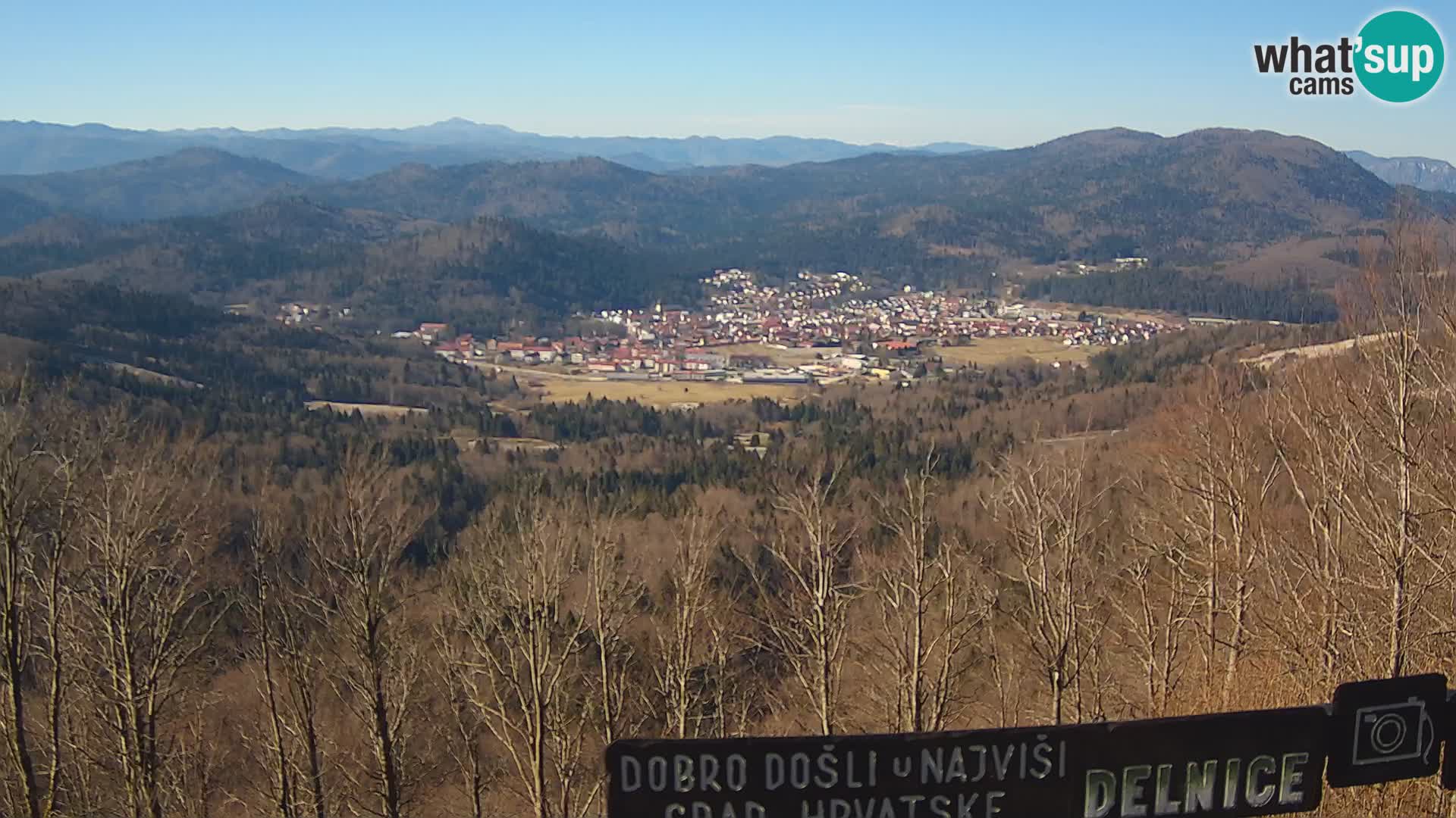 Panorama Delnice – vom Skigebiet Petehovac