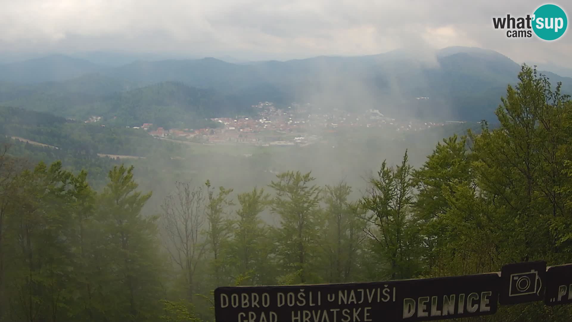 Panorama Delnice – vom Skigebiet Petehovac