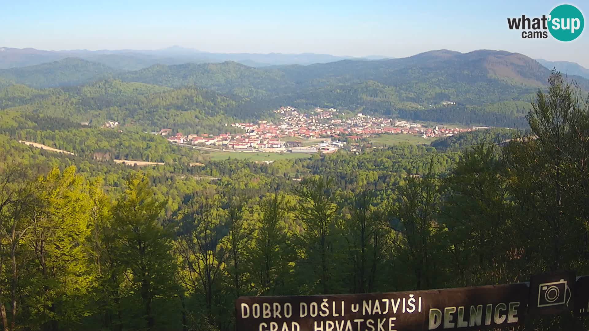Panorama Delnice – vom Skigebiet Petehovac