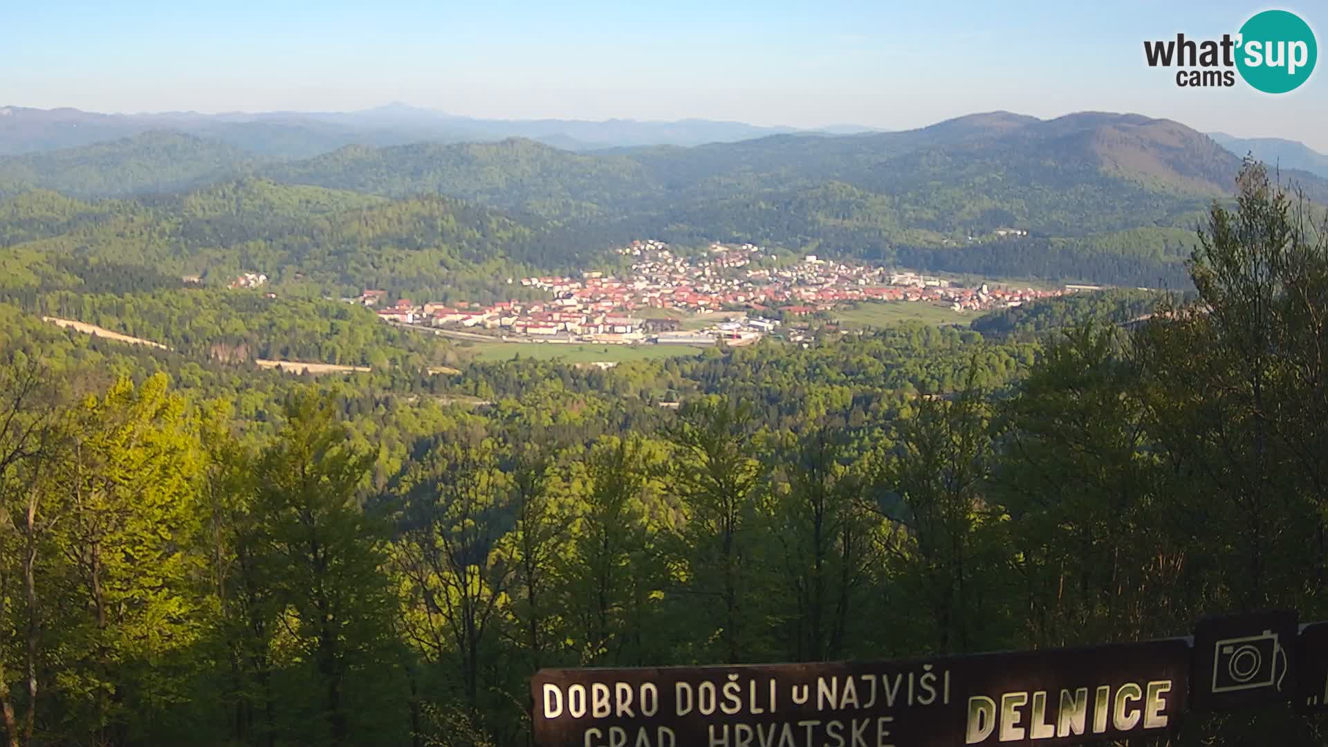Panorama Delnice – vom Skigebiet Petehovac