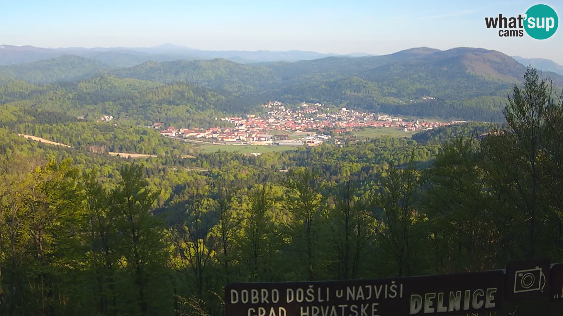 Panorama Delnice – vom Skigebiet Petehovac