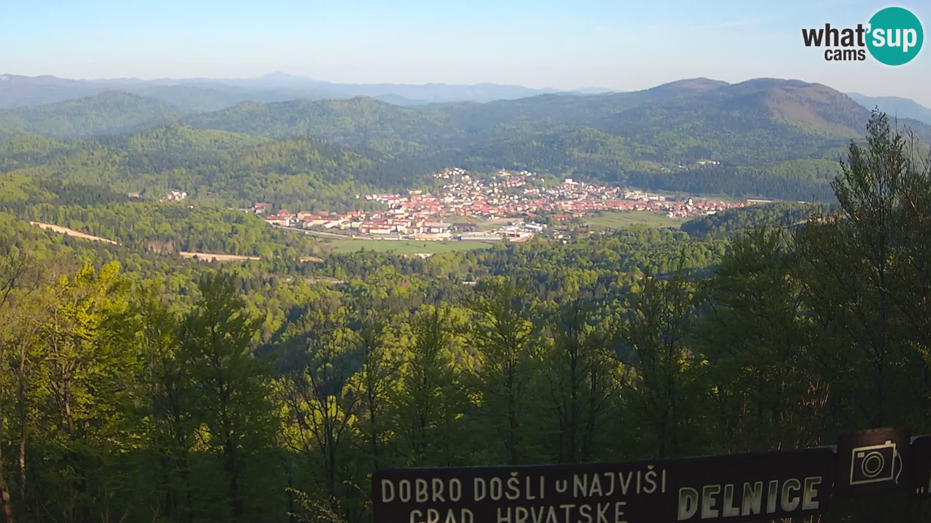 Panorama Delnice – vom Skigebiet Petehovac