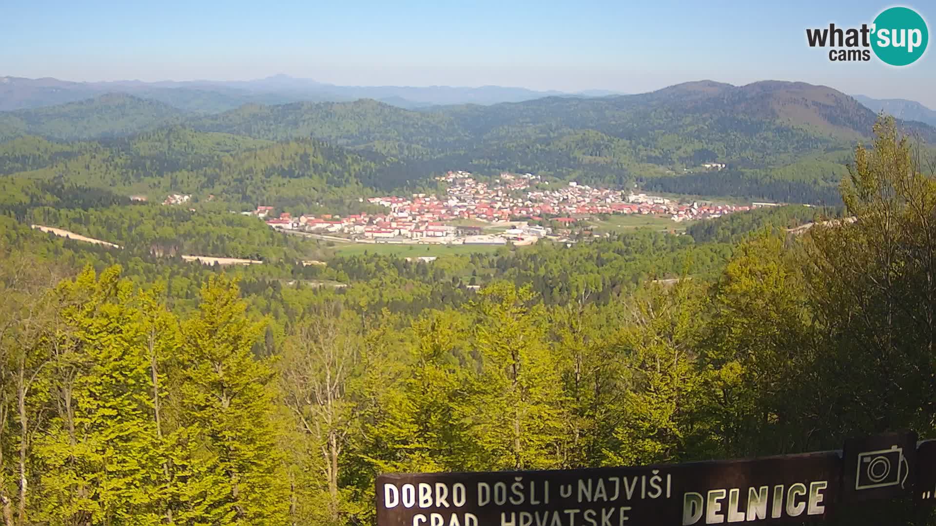 Panorama Delnice – vom Skigebiet Petehovac