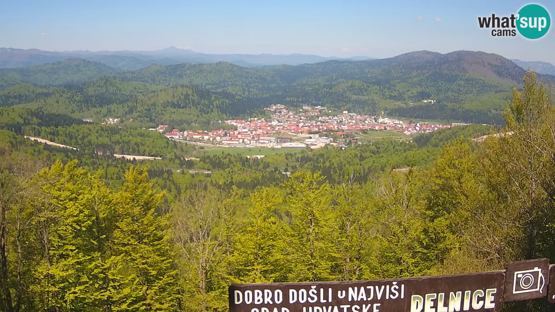 Panorama Delnice – vom Skigebiet Petehovac