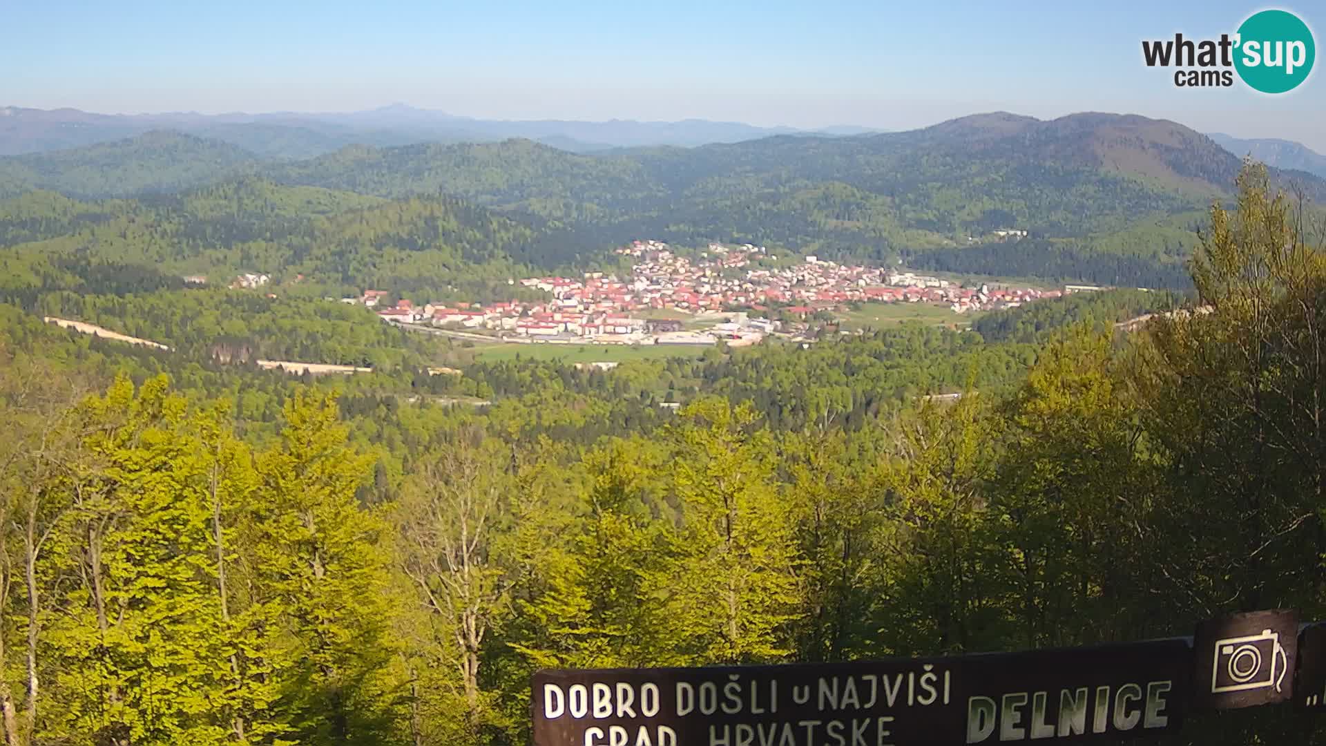 Panorama Delnice – vom Skigebiet Petehovac