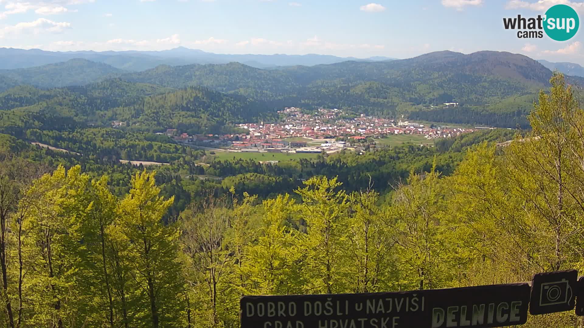 Panorama Delnice – vom Skigebiet Petehovac