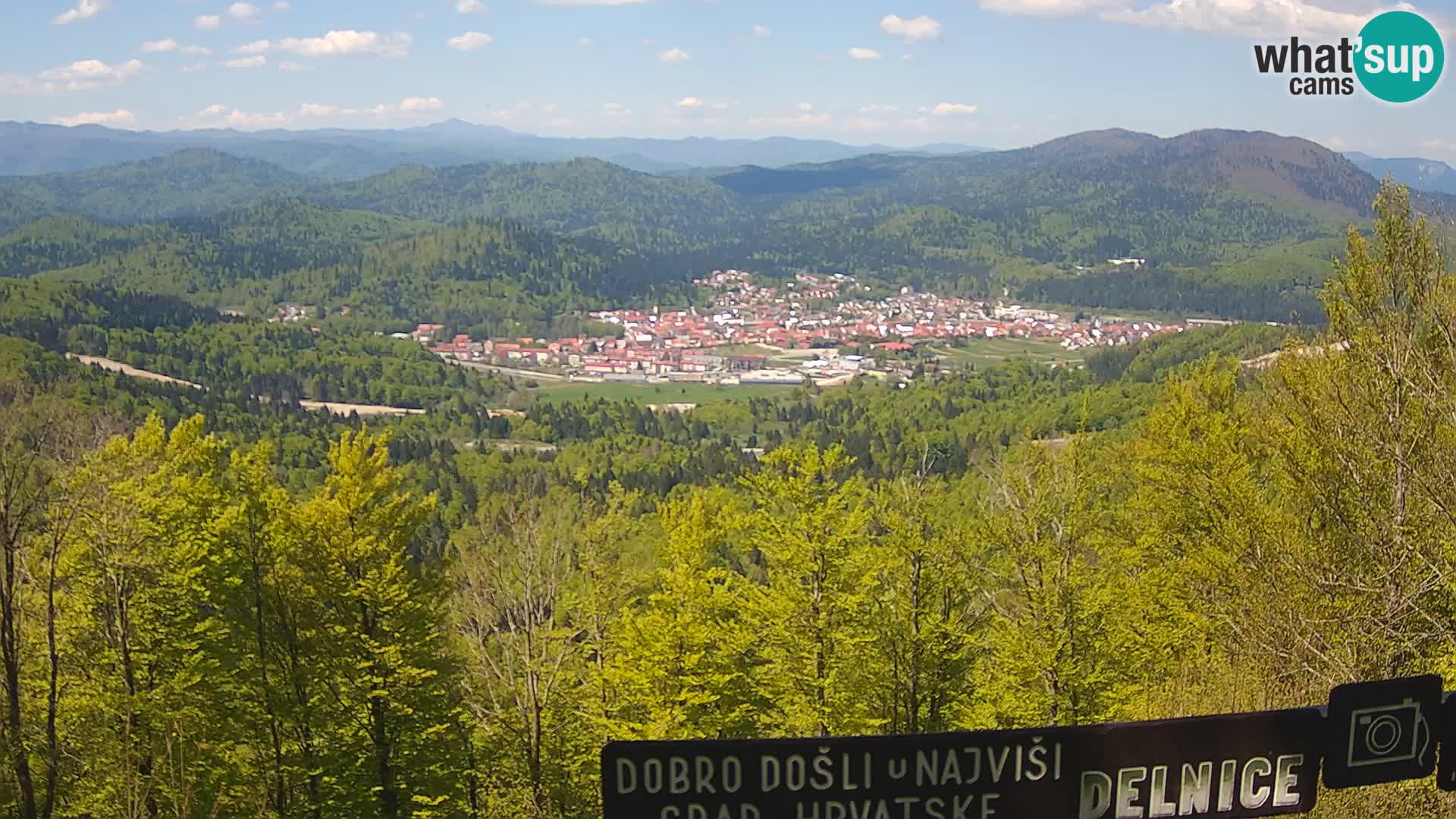Panorama Delnice – vom Skigebiet Petehovac