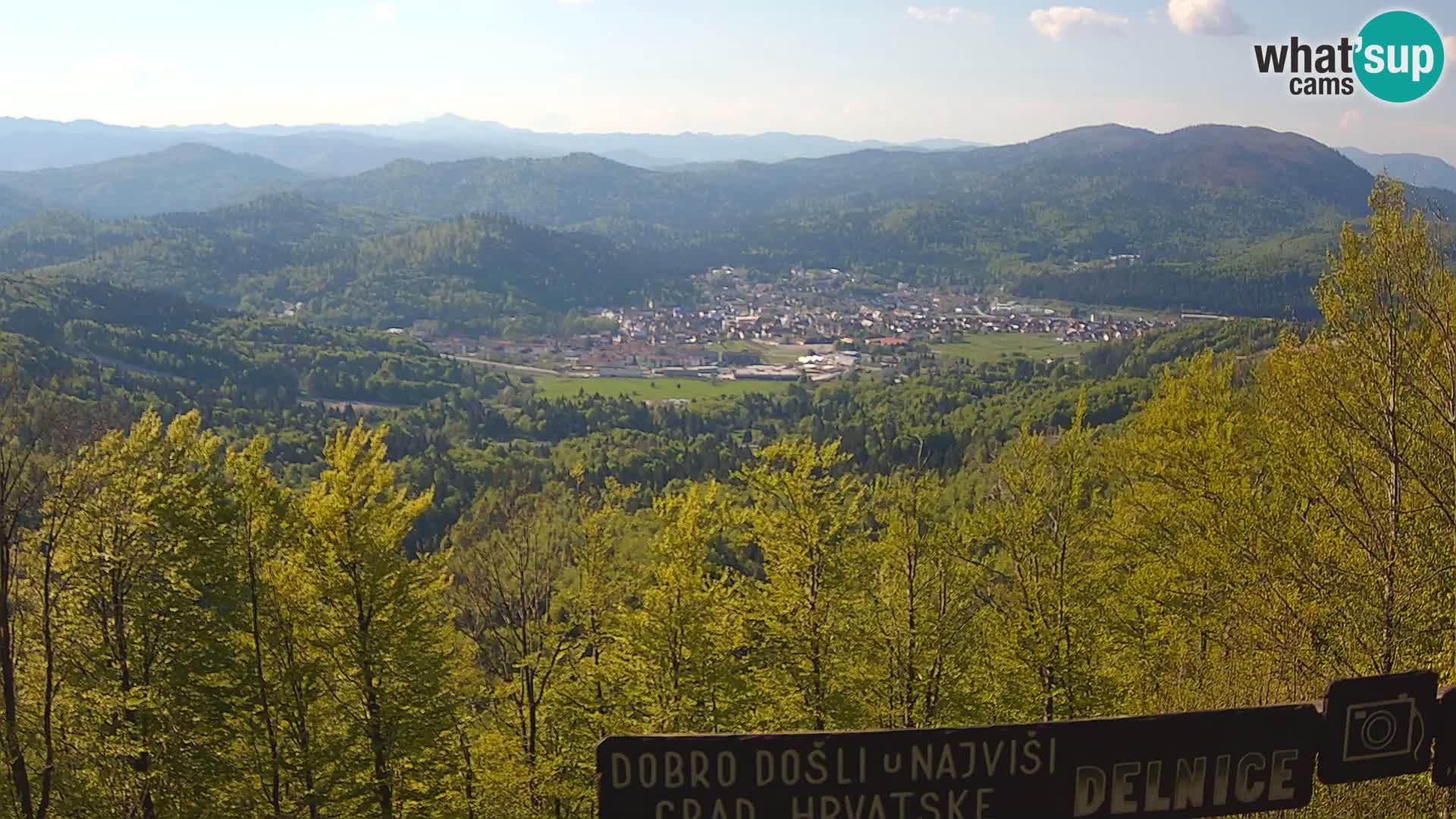 Panorama Delnice – vom Skigebiet Petehovac