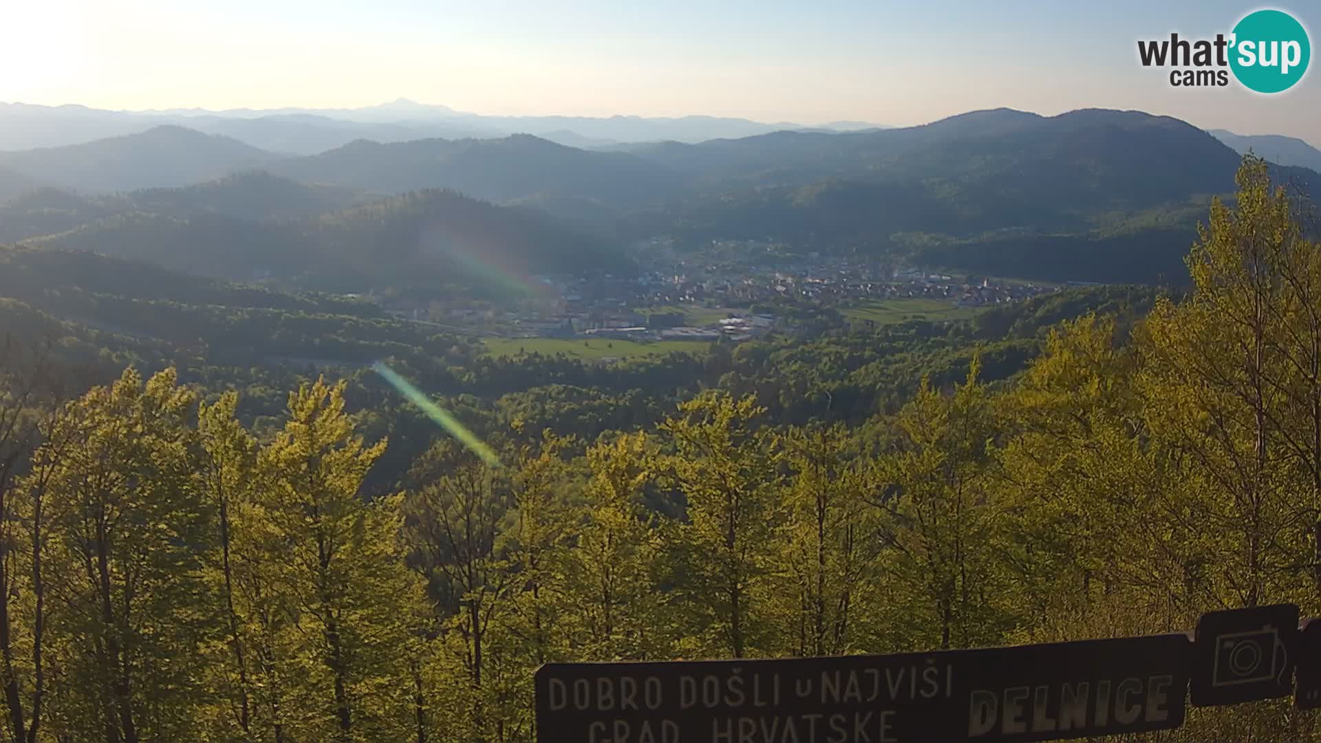 Panorama Delnice – vom Skigebiet Petehovac