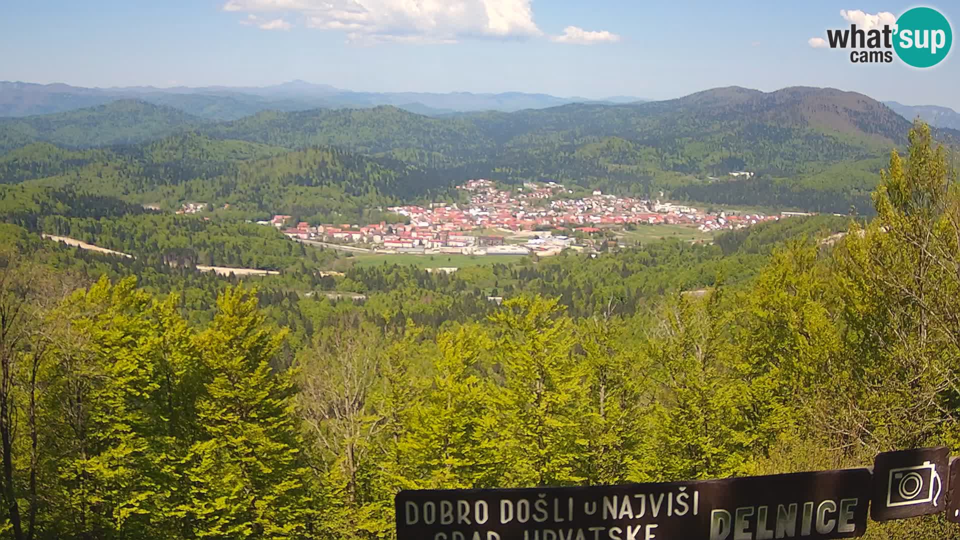 Panorama Delnice – vom Skigebiet Petehovac