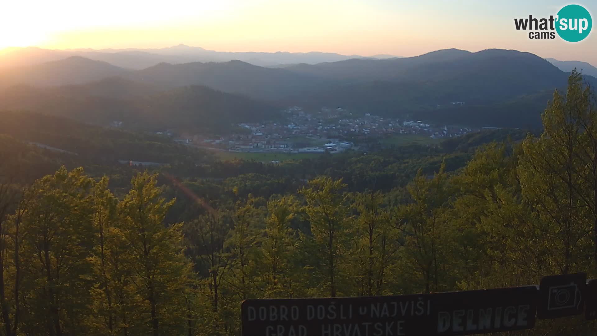 Panorama Delnice – vom Skigebiet Petehovac
