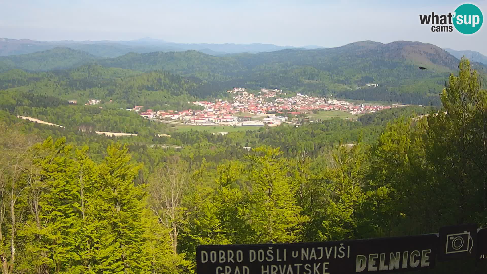 Panorama Delnice – vom Skigebiet Petehovac