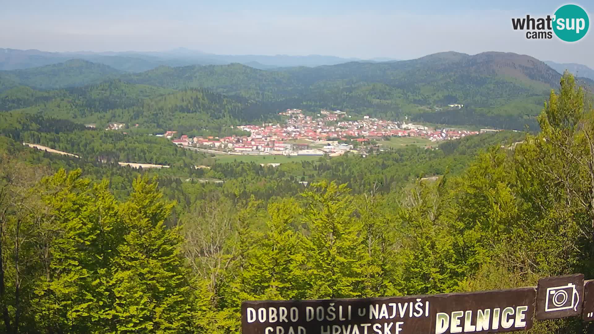 Panorama Delnice – vom Skigebiet Petehovac