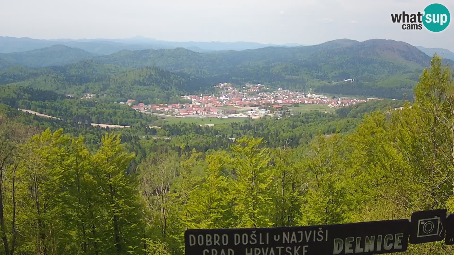 Panorama Delnice – vom Skigebiet Petehovac