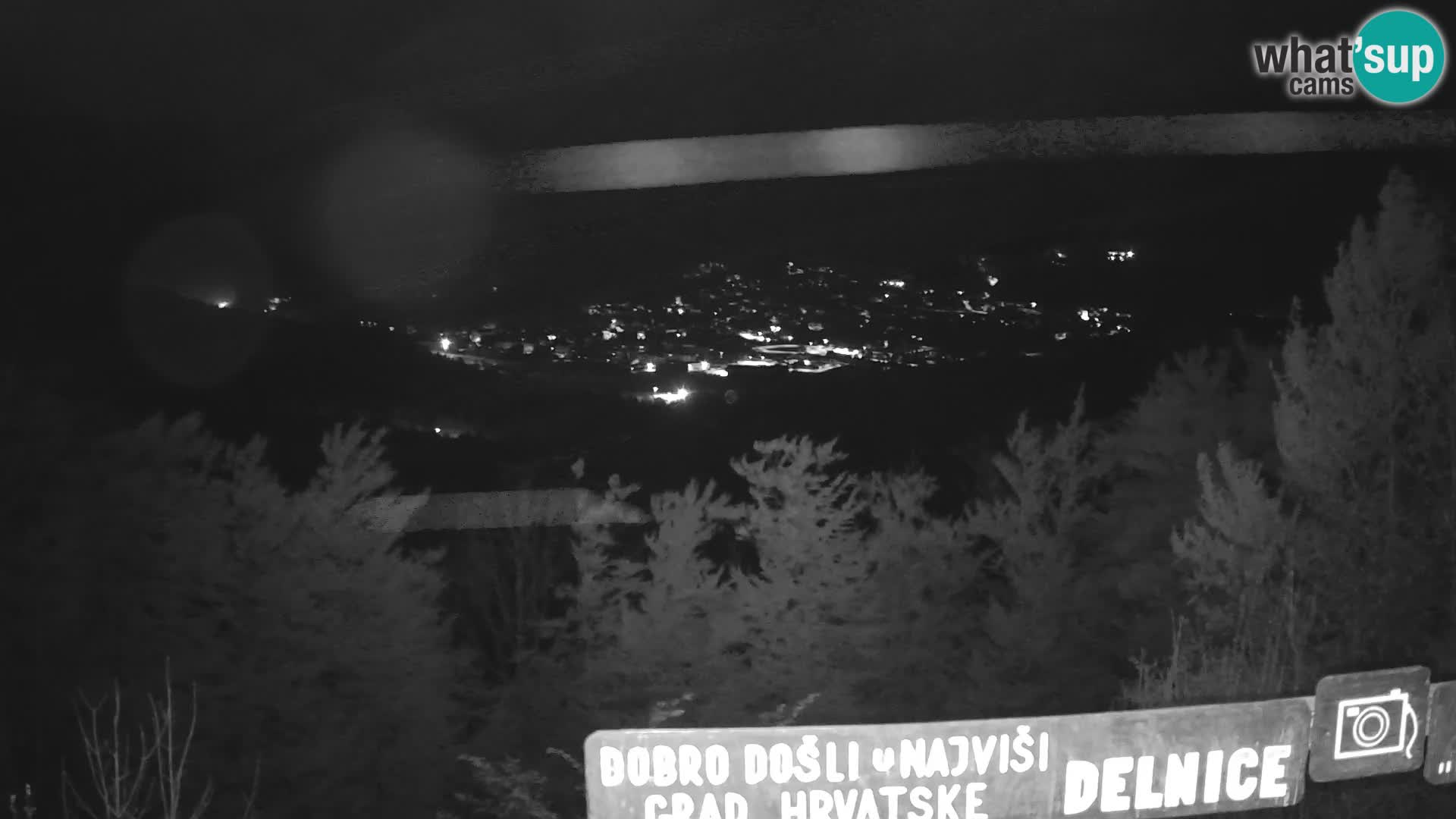 Panorama Delnice – vom Skigebiet Petehovac
