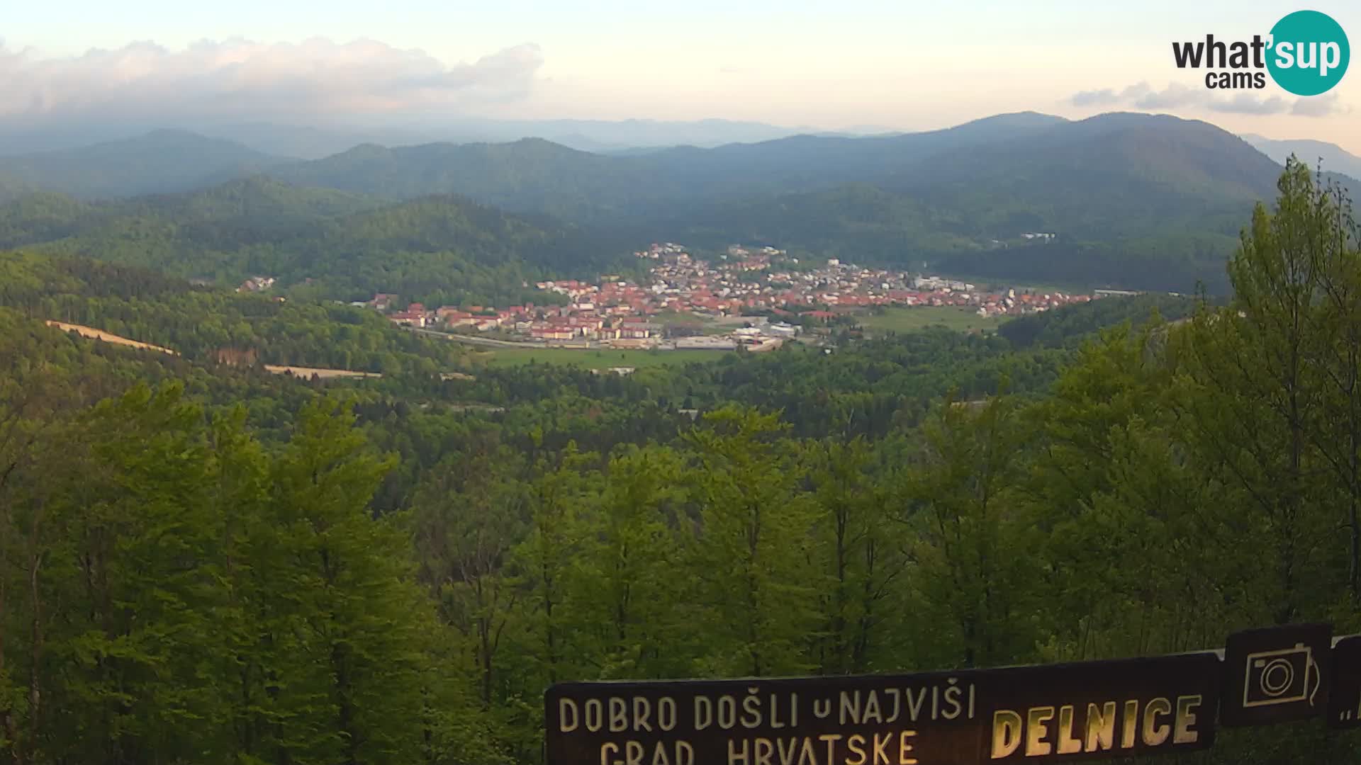 Panorama Delnice – vom Skigebiet Petehovac