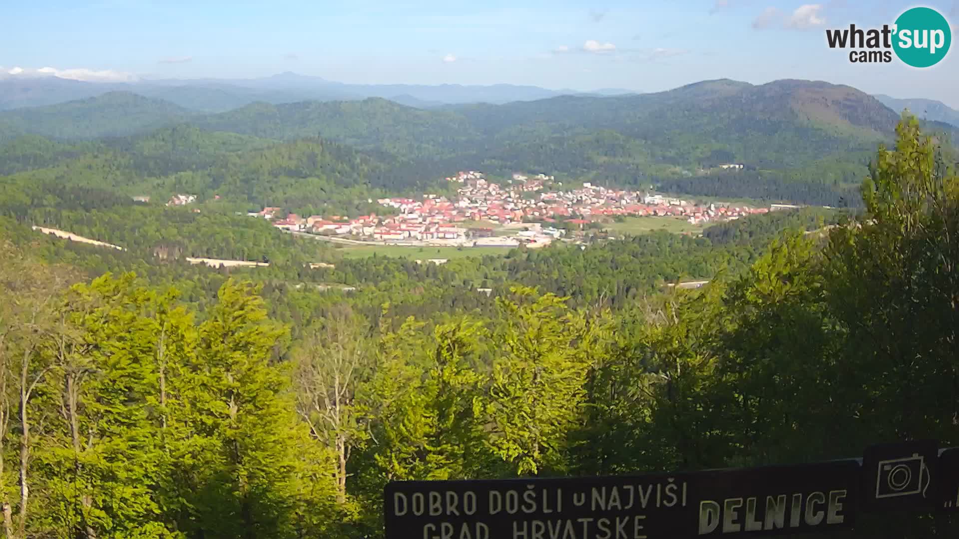 Panorama Delnice – vom Skigebiet Petehovac