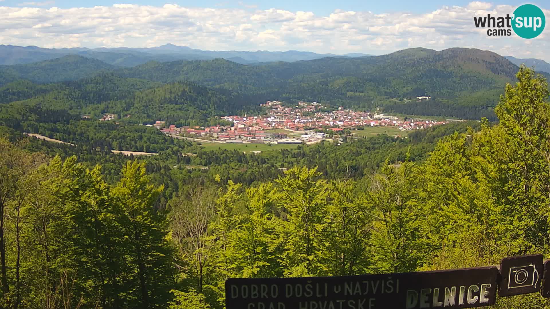 Panorama Delnice – vom Skigebiet Petehovac