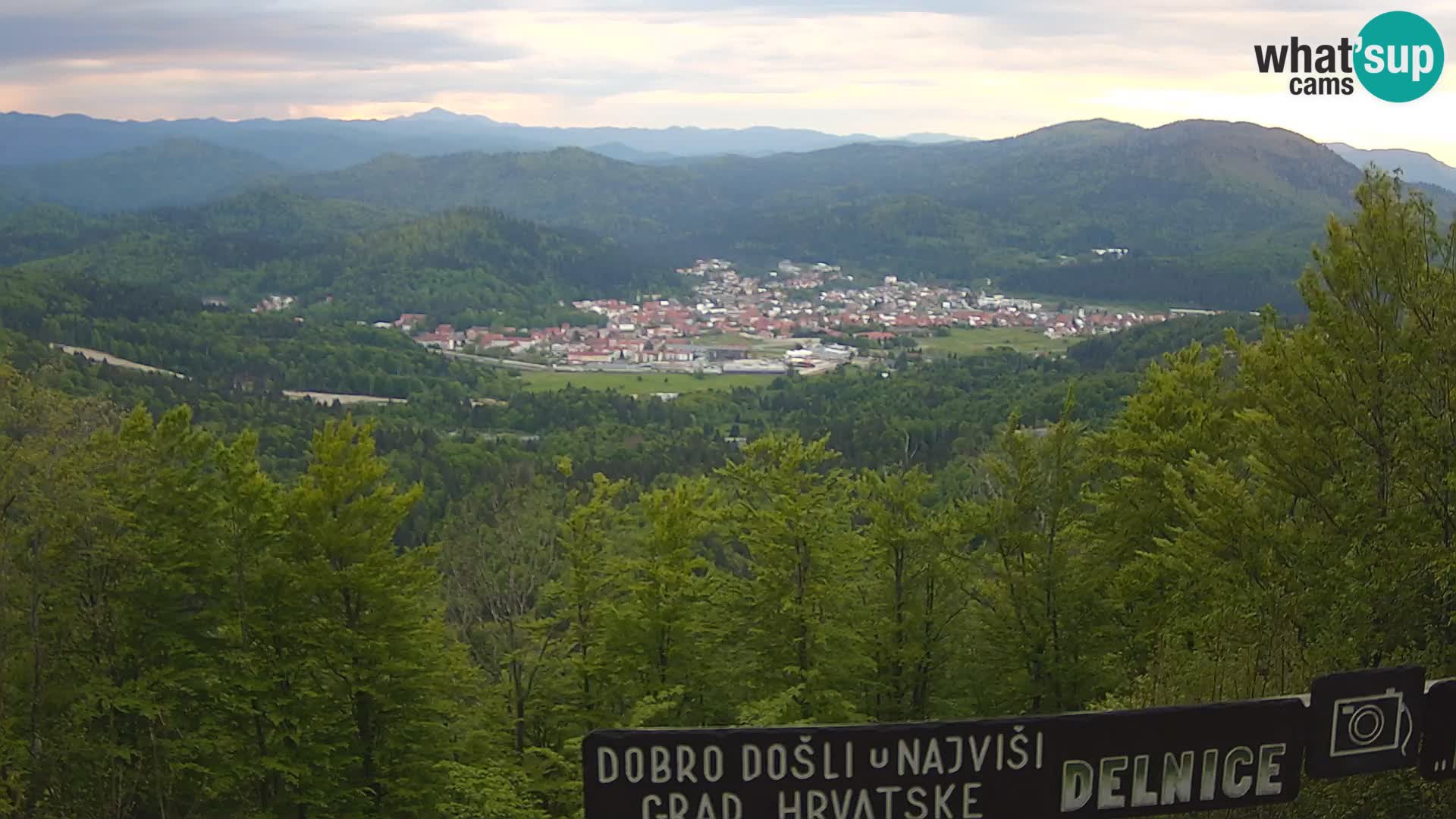Panorama Delnice – vom Skigebiet Petehovac
