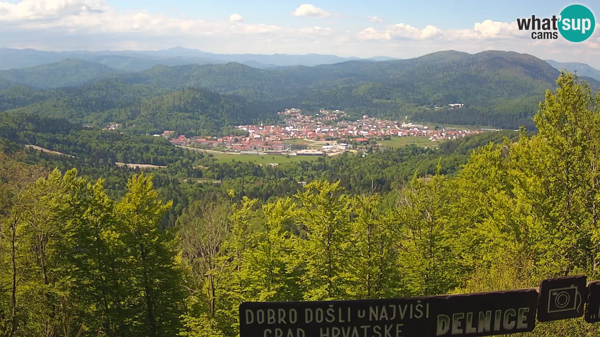 Panorama Delnice – vom Skigebiet Petehovac