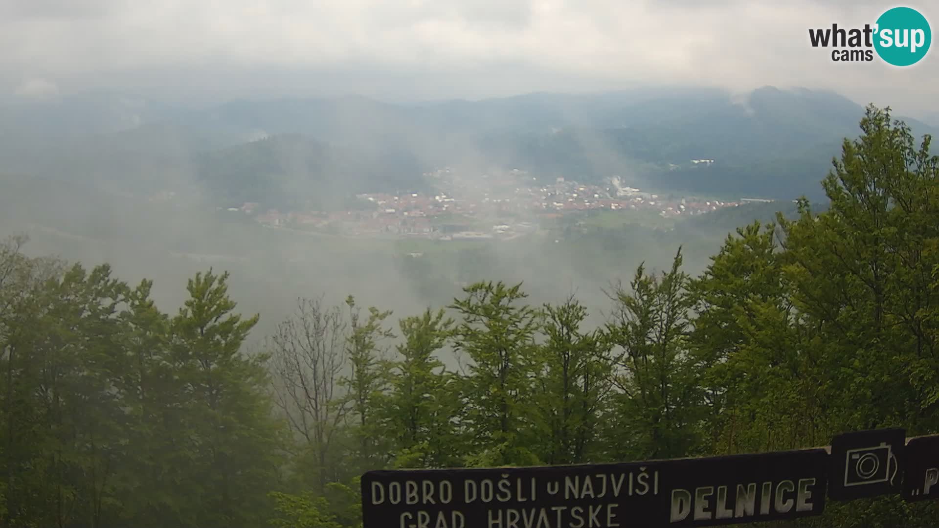Panorama Delnice – vom Skigebiet Petehovac